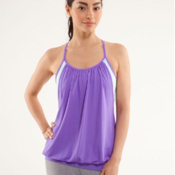 Lululemon No Limits Tank Power Purple / Aquamarine Share Size 4 - Picture 3 of 11